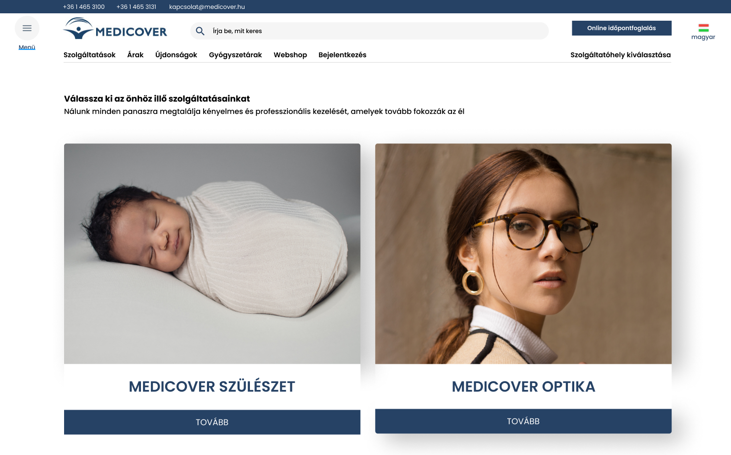 Medicover homepage