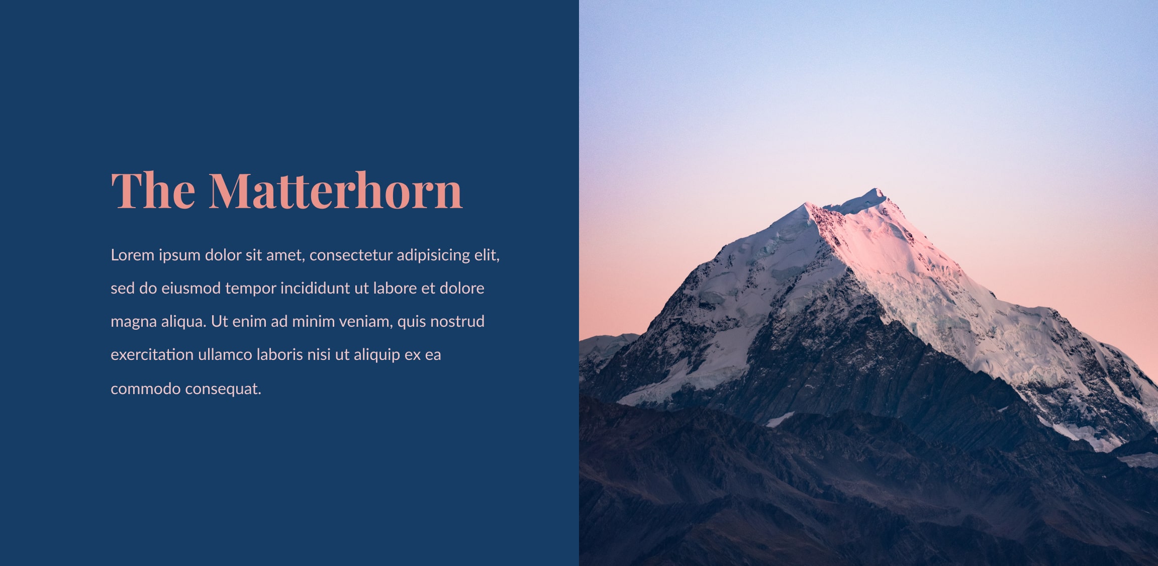 The Matterhorn color project 